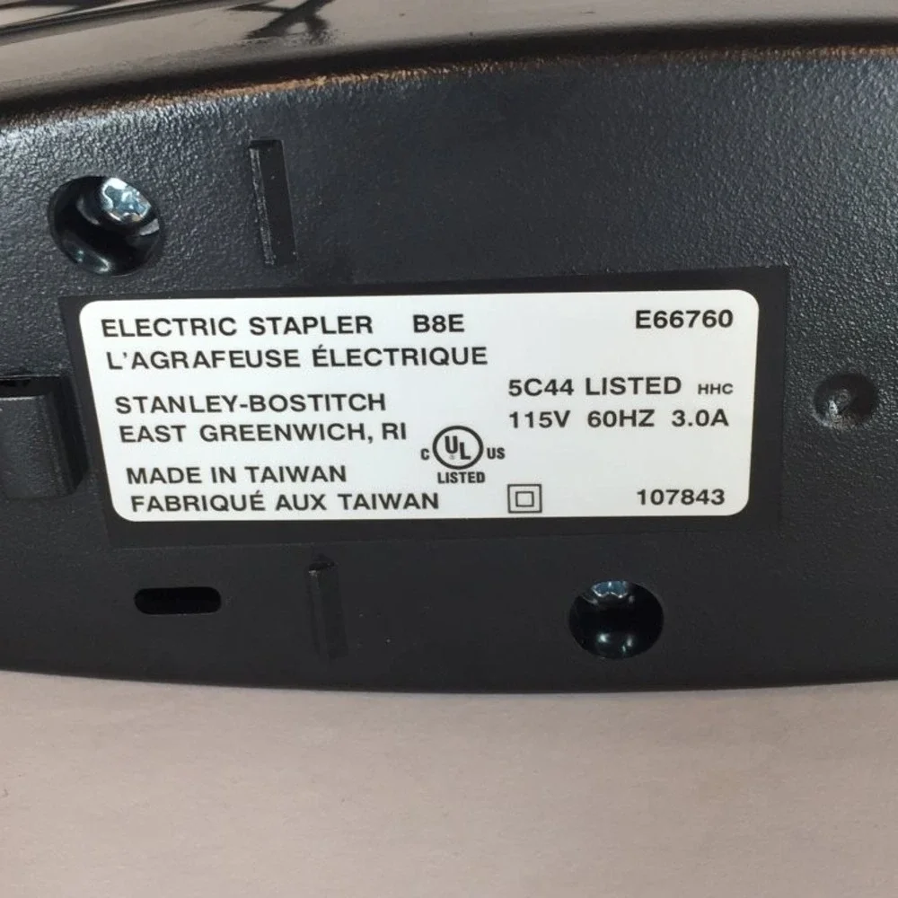 Bostitch Electric‎ Stapler Automatic Push Button Black Silver